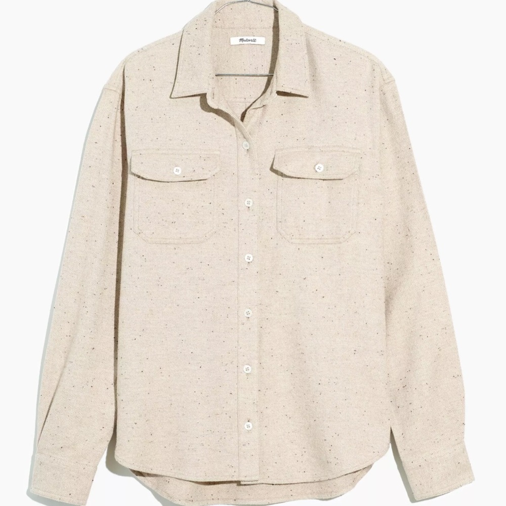 Madewell Plus Donegal Flannel Kentwood Oversized Shirt-Jacket